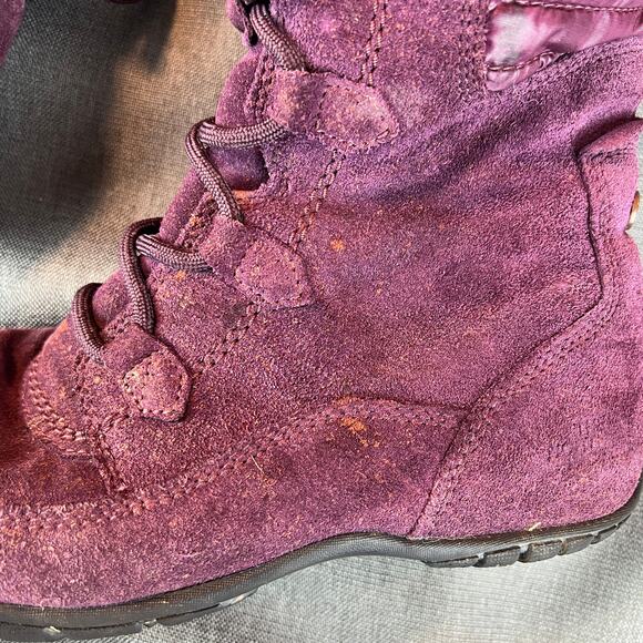 The North Face Nuptse Purna‎ Ii Women Lifestyle Boots Fig/Weathered Black Sz 7 - Picture 4 of 8